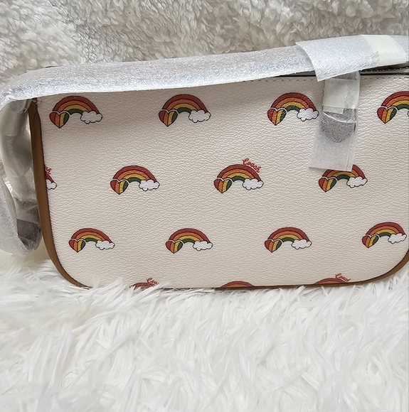 COACH Pride Bags Nolita 19 Pride With Rainbow Heart Print🌈 Authentic - Picture 13 of 15